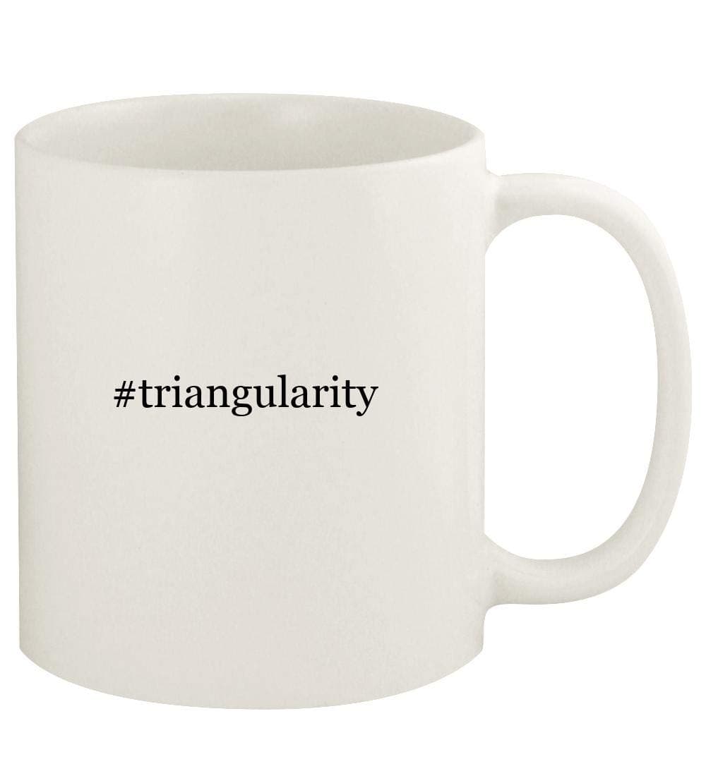#triangularity - 11oz Hashtag Ceramic White Coffee Mug Cup, White