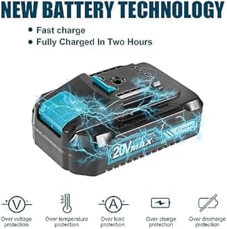 Saker Mini Motosega, Motosega Elettrica Portatile a Batteria da 4 Pollici, Motosega Portatile per Potatura per Rami di Alberi, Cortile, Casa e Giardino (1 Batteria)