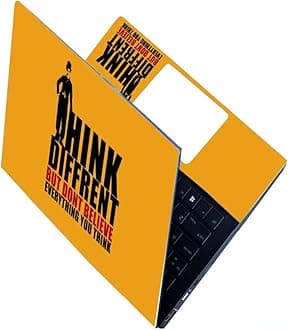 Full Laptop Skin Stickers HD Quality Sticker for Laptops Upto 15.6" (Dustproof|Waterproof|Scratchproof|Reusable) - Think DIF YL FL