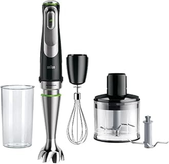 – Braun MultiQuick 9 Hand Blender, Hand Mixer, XL Food Processor, Active PowerDrive Technology, 500 ml Chopper, BPA-Free 600 ml Beaker with Lid, 1200W, 220-240 V, 50-60 Hz, MQ 9135XI, Black