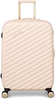 Ted Baker Women's Bell Fashion Lightweight Hardshell Spinner Luggage, Sand Dollar, Checked-Medium 27-Inch, Luggage