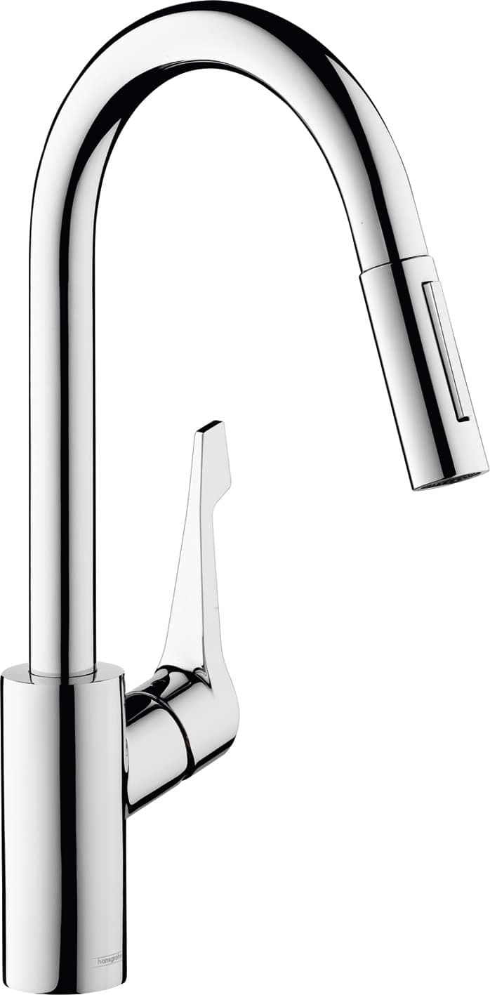 Cento - kitchen tap with pull-out spray, 1 spray, kitchen sink tap with spout height 230 mm, kitchen mixer tap with swivel spout, chrome, 14803000
