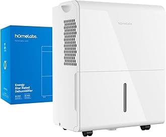 hOmeLabs 22 Pint Wi-Fi Dehumidifier for up to 3,000 Sq Ft Rooms (MAX 56 Pint at 95°F, 90% RH) – Compact, Smart Moisture Control for Home, Bedroom, or Bathroom