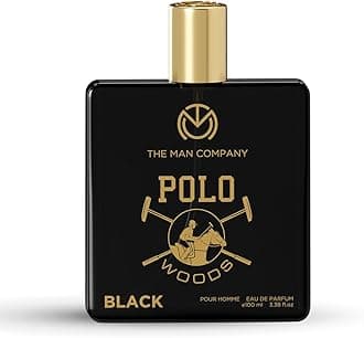 The Man Company EDP for men 100ml- Polo Black | Premium Perfume | Long-lasting Fragrance | Perfect for Men | Citrusy, Earthy and Spicy | Made with Essential Oils