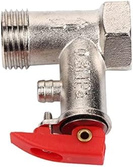 Brass Pressure Relief Valve, 0.8Mpa, G1/2 inch Caliber, 5.5cm Safety Valve with Red Handle for Electric Water Heater, Kitchen, Bathroom