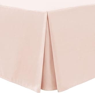 Linen HomeBox Pleated Base Valance Sheet King Bed Skirt Platform Valance Sheets Blush, Microfiber Soft Brushed Easy Care Non Iron (King, Blush)