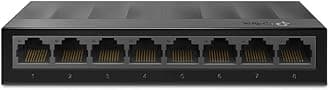TP-Link LS1008G 8-Port Desktop/Wallmount Gigabit Ethernet Switch/Hub, Ethernet Splitter, Plug & Play, Desktop, Plastic Case