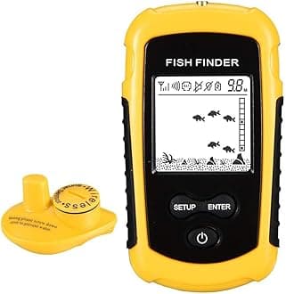 LUCKYLAKER Sonar Handheld Fish Finder Transducer Portable Water Depth Finder Boat Kayak Wireless Transducer Fish Finders