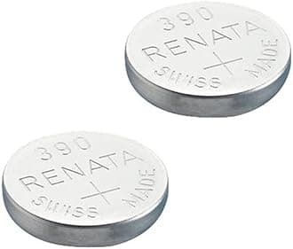 2 x Renata Wrist Watch battery - Swiss Made - Batteries Cells Silver Oxide 0% Mercury Free Button Cell 1.55v Renata Long Life Batteries (390 (SR1130SW))