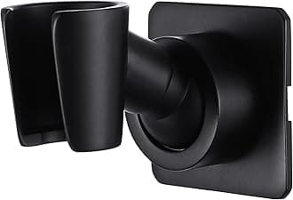 Shower Head Holder All Meta lHandheld Shower Wand Bracket Adhesive Shower Wall Mount Holder Brass Shower Spray Holder Black, Drill Free Glue Installation