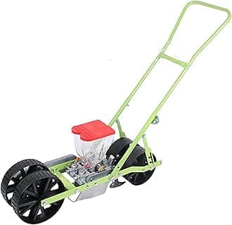 Hand Push Vegetable Seeder Planter Tools Farmer Pushes Manual Broadcast Spreader Seeder for Planting Corn, Cotton Soybean Peanut Wheat