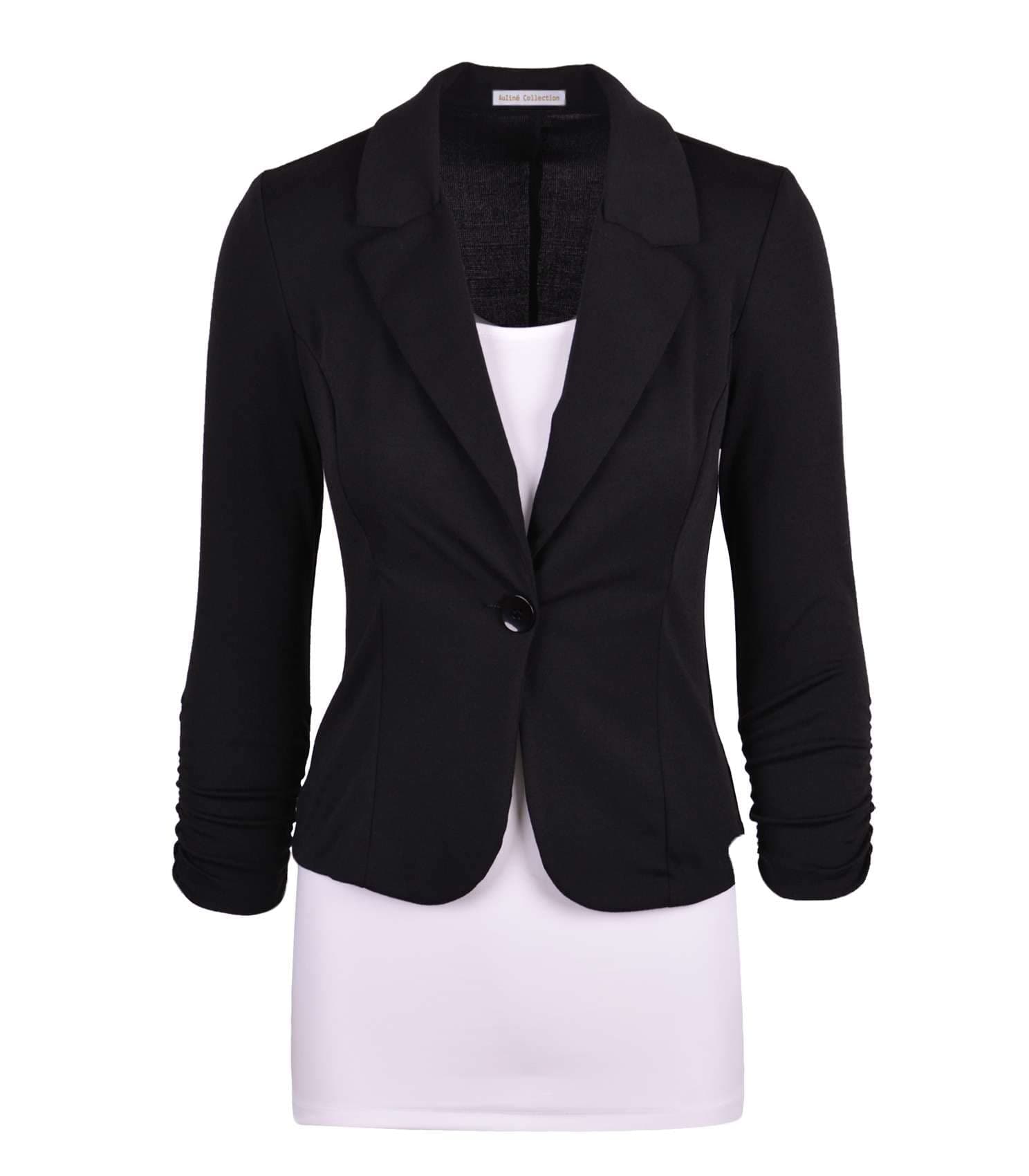 Women's Casual Work Solid Color Knit Blazer