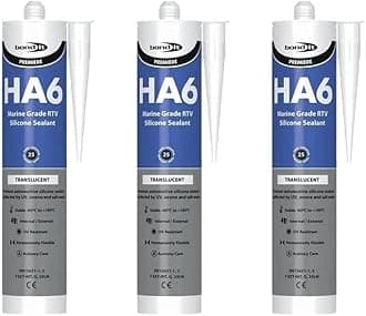 3X Bond it Clear HA6 RTV Silicone Sealant Marine Aquarium Safe Water Fish Tank