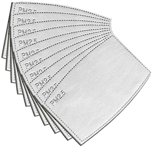 50 Pcs Pm2.5Mask Activated Carbon Filter, 5 Layers Replaceable Anti Haze Filters, Protective Mouth Filter For Outdoor