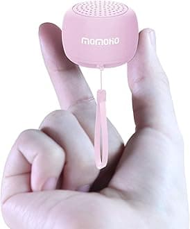 Posei T1 Mini Bluetooth Speaker Wireless Tiny Small with Built in Mic,TWS Portable for Travel Party Gift Outdoor Laptop Pink