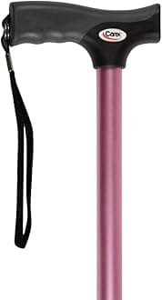 CAREXSoft Grip Adjustable Cane-Pink