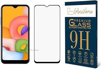 GlassVerse Anti-Shatter Tempered Glass For Samsung Galaxy A01 (Pack of 1) with Free Installation Kit Full screen Coverage Free Replacement If Received Damaged - 5.7 inch