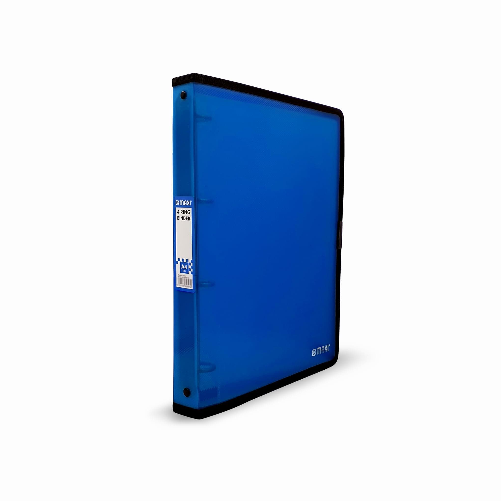 Maxi A4 Ring Binder With 4 Ring Translucent Blue, waterproof, dust-proof, very practical, and reusable