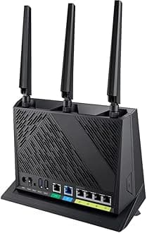 ASUS AX5700 Dual Band WiFi 6 Gaming Router (RT-AX86U PRO) Quad-core 2.0 GHz CPU, 2.5G Port, Mobile Game Mode, Enhanced Lifetime Network Security and Instant Guard Sharable Secure VPN, AiMesh