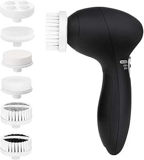 Electric Facial Cleansing Spin Brush Set For Men With 3 Exfoliating Heads - Face Scrubber Cleanser By Brushes And
