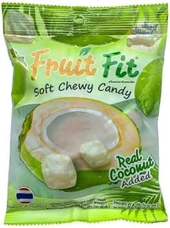 Fruit Fit Brand, Soft Chewy Candy with Mango Plup 100g (Coconut Flavoured)