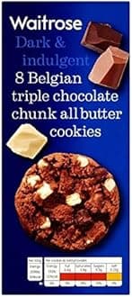 Belgian Triple Choc Chunk Cookies Waitrose 200g (Pack of 2)