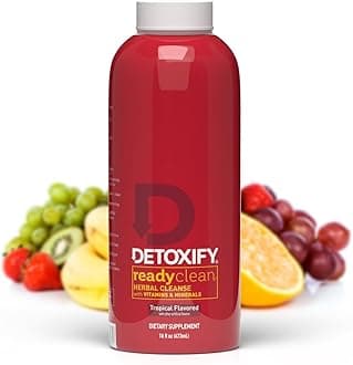 Detoxify – Ready Clean Herbal Cleanse – Tropical – 16 oz – Professionally Formulated Herbal Detox Drink – Enhanced with Milk Thistle Seed Extract & Burdock Root Extract – Plus Sticker.