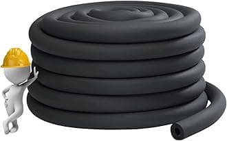 Industry Pipe Insulation, 3/4" 1" 1-1/4" 1-1/2" 2" 2-1/2" 3" 3-1/2" 4" Foam Insulation Tube, Anti-Freeze Waterproof Rubber Hose for Hot and Cold Water Pipes (Color : 1.18", Size : ID 2")