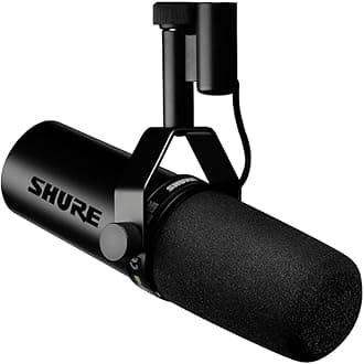 SM7dB Dynamic Vocal Microphone with Built-in Preamp – Studio Mic for Streaming, Podcasting, and Recording – Smooth Sound, Wide Frequency Range, Rugged Build, Windscreen Included, XLR, Black