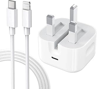 20W Charger for iPhone-USB-C to Lightning Cable Charger with Power Adapter, Fast Charging Kit, White