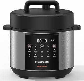 Nutricook Smart Pot Electric Pressure Cooker, 4L Capacity, 900W, 11 Cooking Programs, Dishwasher-Safe, Food-Grade Stainless Steel Pot,Built-in Safety Features,NC-SP150, 2 Year Limited Warranty