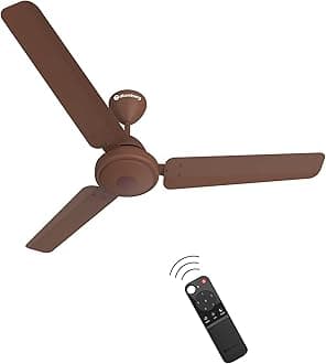 atomberg Efficio 1200mm BLDC Ceiling Fan with Remote Control | BEE 5 star Rated Energy Efficient Ceiling Fan | High Air Delivery with LED Indicators | 2+1 Year Warranty (Matte Brown)