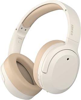 W820NB Hybrid Active Noise Cancelling Headphones, Hi-Res Audio, 49H Play Time, Comfortable Fit, Wireless Bluetooth Headphones for Travel, Flight, Train, Commute (Ivory)