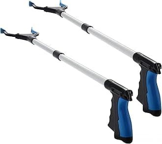 Grabber Reacher Tool, 34" Grabbers for Elderly, Lightweight Extra Long Handy Trash Claw Grabber, Mobility Aid Reaching Assist Tool for Trash Pick Up, Nabber, Litter Picker, Arm Extension (34"Blue)