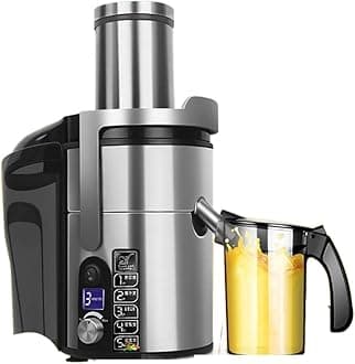 1200W Commercial Electric Juicer Powerful Large-caliber Juicer LCD Display 220V Full-automatic Fresh Fruit Large Original Juicer (Color : C, Size : KR_220V) (C AU_220V)