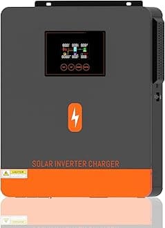 PowMr 4200W Solar Inverter 24VDC to 220V/230VAC, Pure Sine Wave All in One Hybrid Inverter with Built-in 120A MPPT Controller, for Home RV Off-Grid System, for 24V Lead Acid and Lithium Battery