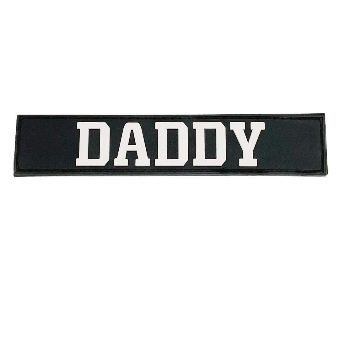 HighSpeedDaddy Morale Patches - Tactical Morale Patch for Dad - Hook and Loop Attach for Hats, Coats, Diaper Bags, Lunch Bags - Black with White Lettering - Rectangular Shaped Rubber Patches - 5x1