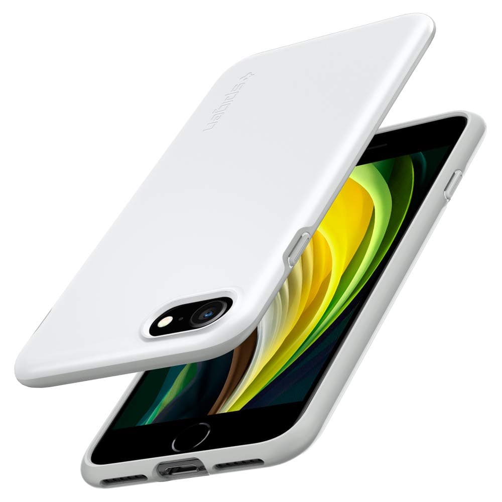 Spigen Thin Fit Pro Case Compatible with iPhone SE 2020, Compatible with iPhone 8 and Compatible with iPhone 7 - White
