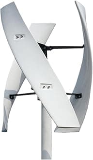 Wind Turbine Generator Kit, 10KW Vertical Wind Turbine nerator for Home 10000W 12V 24V 48V Low Noise Free Energry Windmill for Hybrid Solar Wind System(White,12V_10KW)