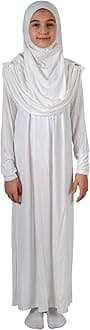 Muslim Dress for Girls, Long Sleeve One-Piece Islamic Prayer Dress, Hijab for Kids, Girls Abaya, Islamic Gifts