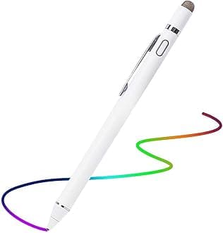 Active Stylus Pen for Touch Screens, Digital Pencil Pen Fine Point Stylish Pencil Compatible with iPhone iPad Pro Air Mini Android and Other Tablets (White) E8910BJ
