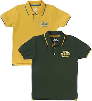 CuB McPAWS be curious Boy's Solid Regular Fit T-Shirt