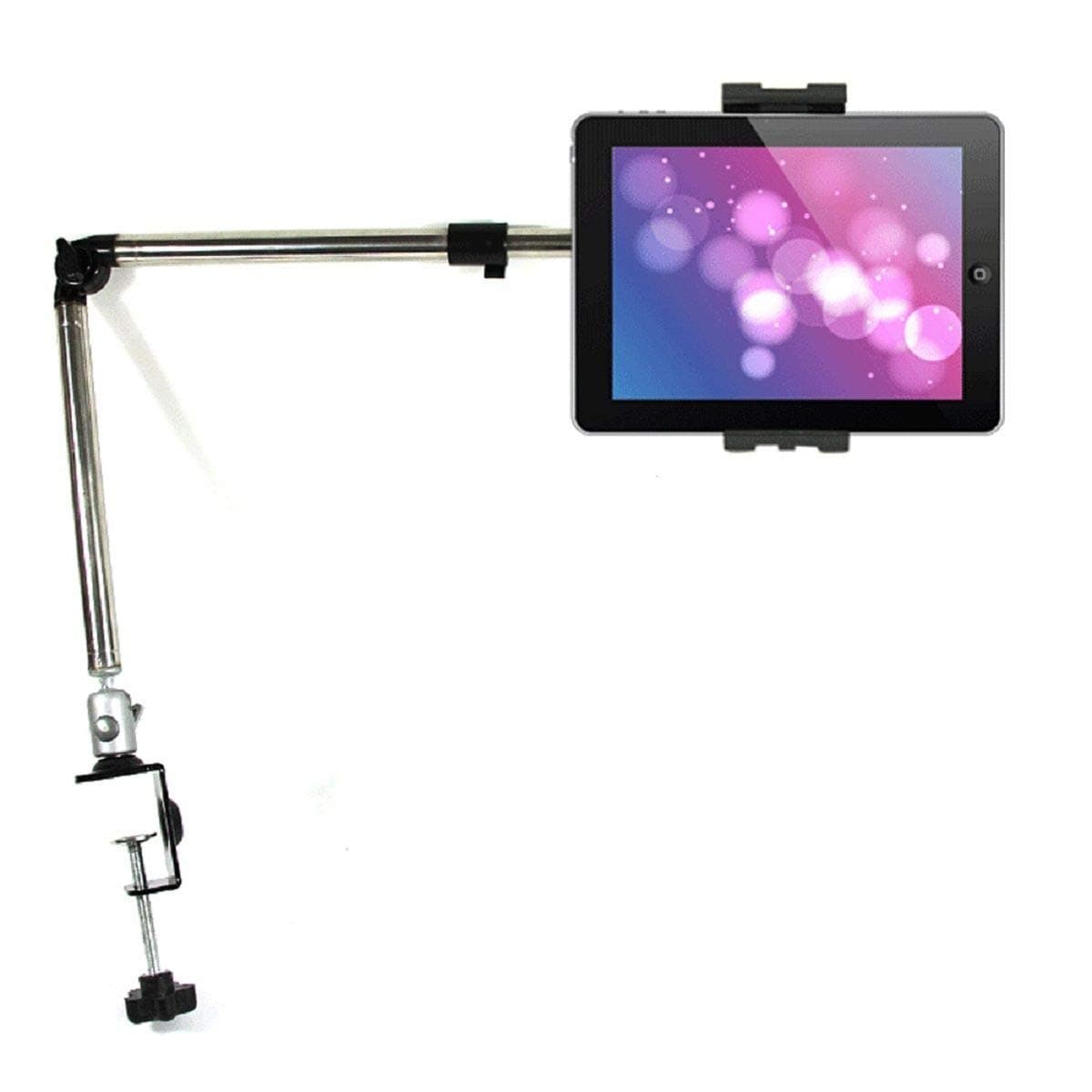 Adjustable 360 Rotating Lazy Bed Tablet Desk Mount Stand Holder Mounting Clamp for iPad Air 2 3 Samsung, iPhone, Samsung Galaxy Tab etc. (41 inch Stainless Steel Long Arm)