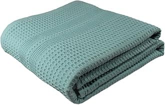 GILDEN TREE Waffle Towels Quick Dry Lint Free Thin Bath Sheets 40x80 Oversized Extra Large for Adults, Classic Style (Seafoam)