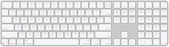 Magic Keyboard with Touch ID and Numeric Keypad for Mac Models with Apple Silicon - US English - White Keys, Bluetooth, Bluetooth