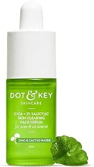 Dot & Key 2% Salicylic Acid + Cica Anti Acne Serum with Zinc | Salicylic Acid Serum for Acne and Dark Spots | Serum for Oily Acne Prone Skin & Sensitive Skin | Oil-Free & Non Comedogenic | 20 ml