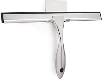 All-Purpose Shower Squeegee for Shower Doors, Bathroom, Window and Car Glass - Stainless Steel, 12 Inches