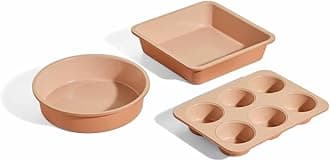 Our Place Wonder Oven Baker’s Kit – 3-Piece Toxin-Free Ceramic Nonstick Bakeware Set (20cm Round, 20cm Square, 6-Cup Muffin Pan) - Oven-Safe up to 232°C - Spice