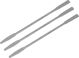 3 PCS Lab Spatula - Stainless Steel, Double-Ended, Semi-Micro Shovel with Tapered Arrow and Flat Ends