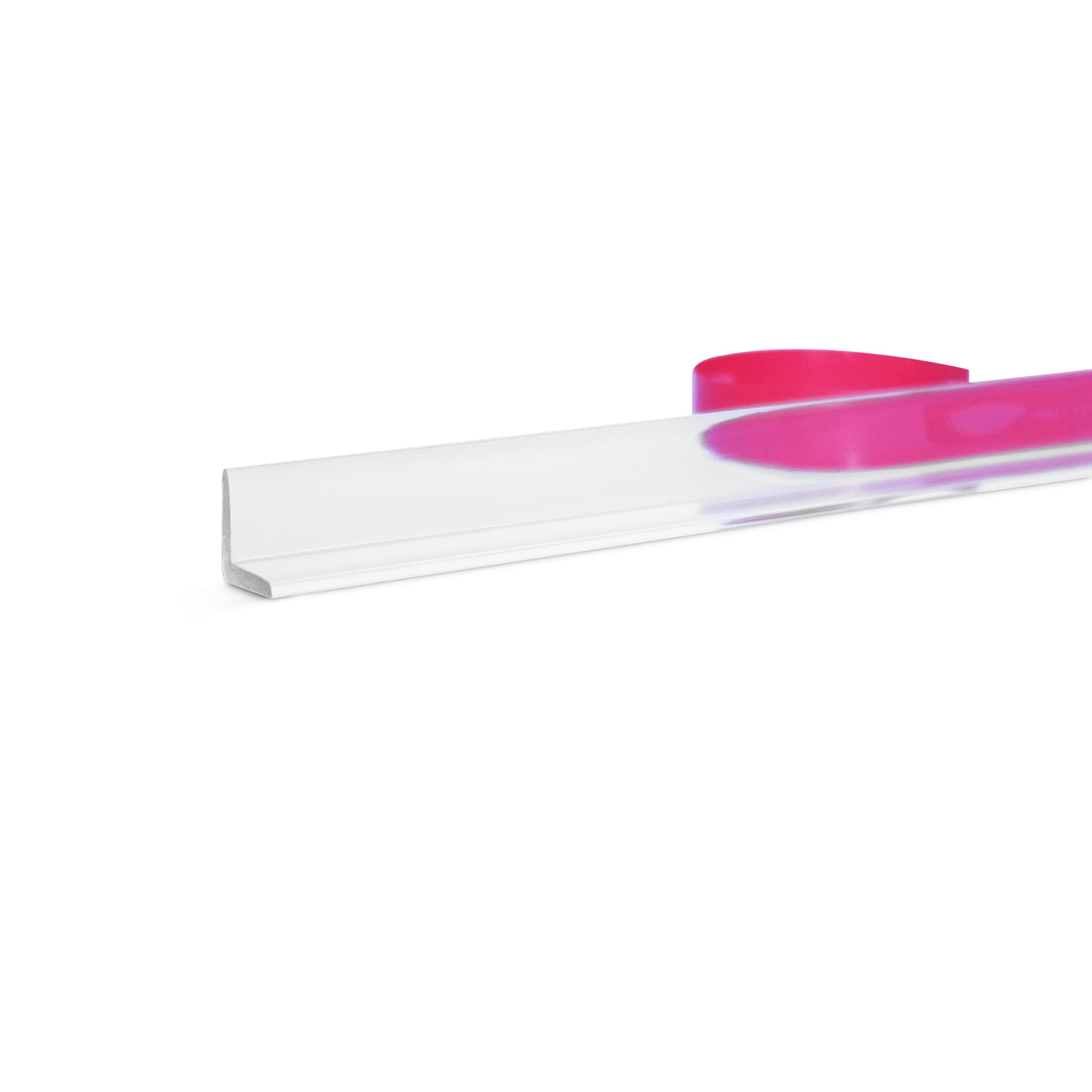 eatelle Multi-Purpose Polycarbonate Clear L-Shape Angle Jamb with Pre-Applied Tape for 1/4", 5/16", 3/8", 1/2" Glass (fits All) - 78 in Long